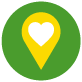 Heart pin icon